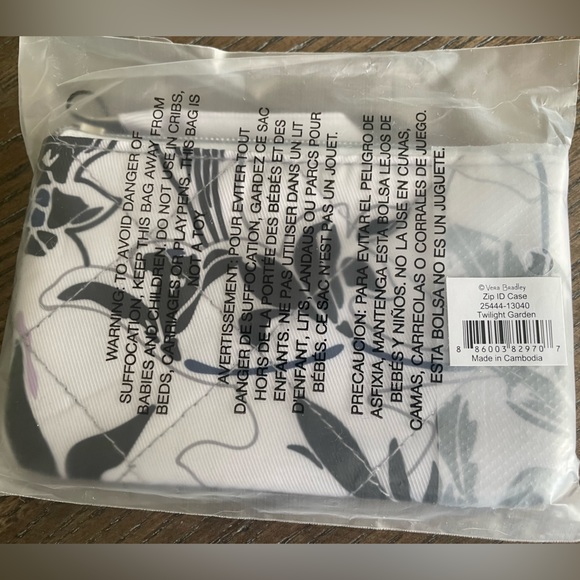 NWT Vera Bradley Performance Twill Zip ID in Twilight Garden - Picture 5 of 6